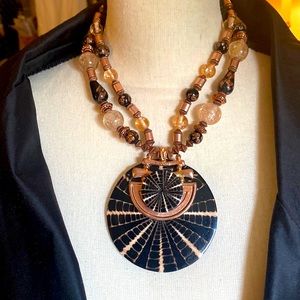 Anthony Alexander Statement Necklace Chain Hangs 8” Total Length 10”